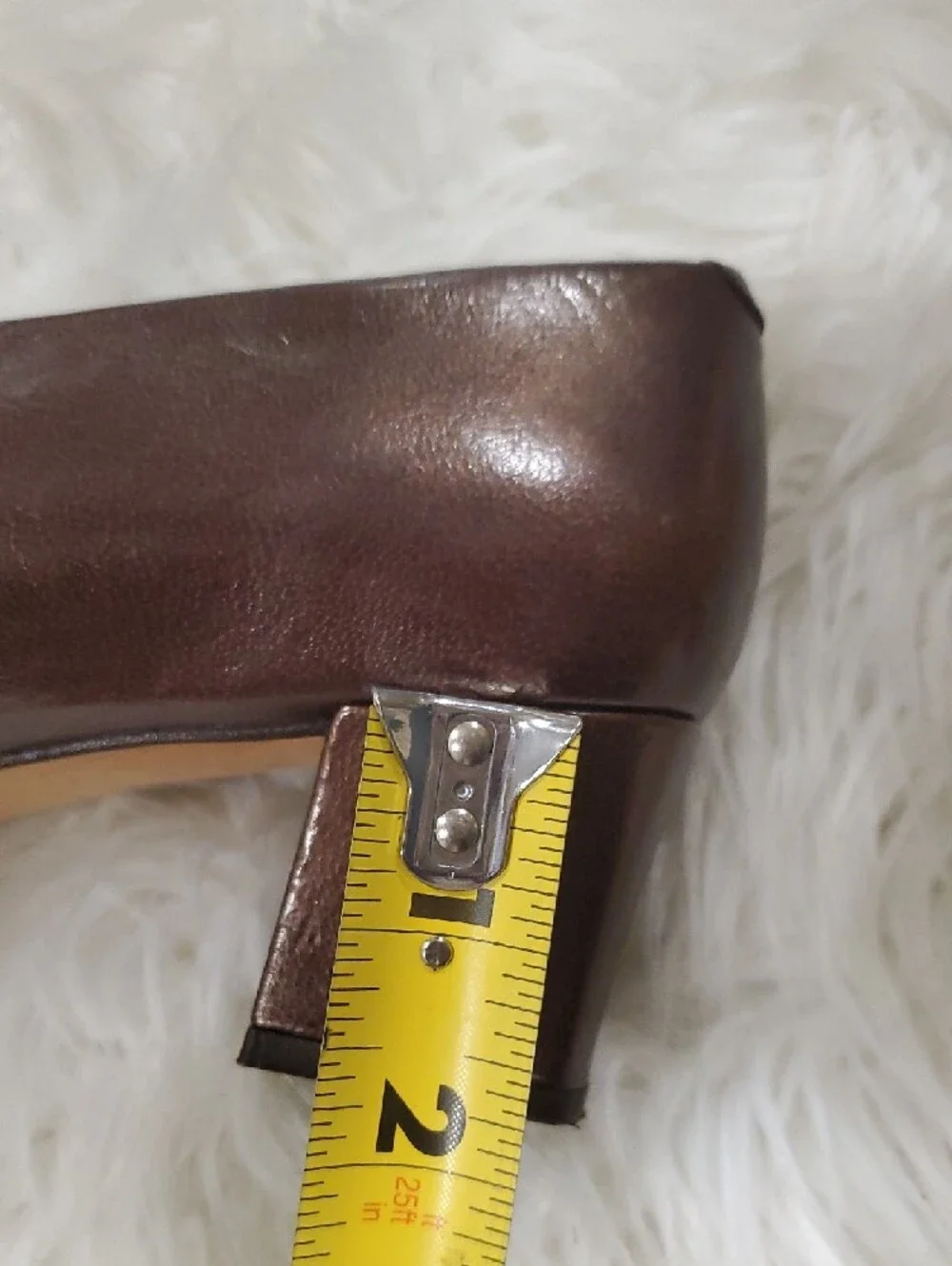 Enzo Angiolini Bronze Metallic Square-Toe Pump Shoes Size 7.5 - Picture 10 of 12